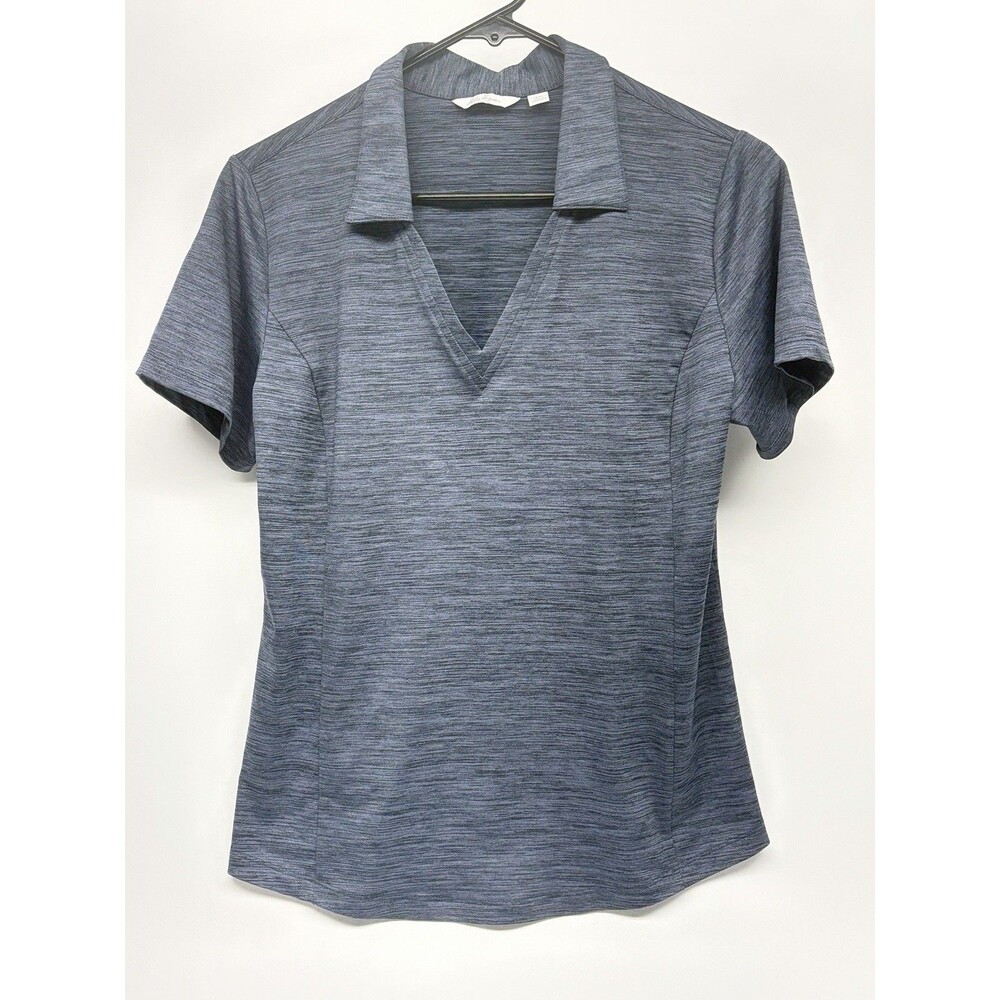 Lady Hagen Women's Golf Polo Shirt Heather Grey Short Sleeve V-Neck M Sport